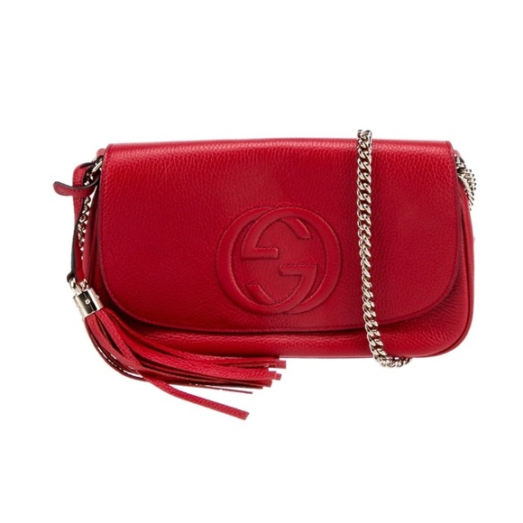 Gucci Handbags - Gucci Soho 100% 💯 authentic red crossbody/ shoulder bag w gold chain